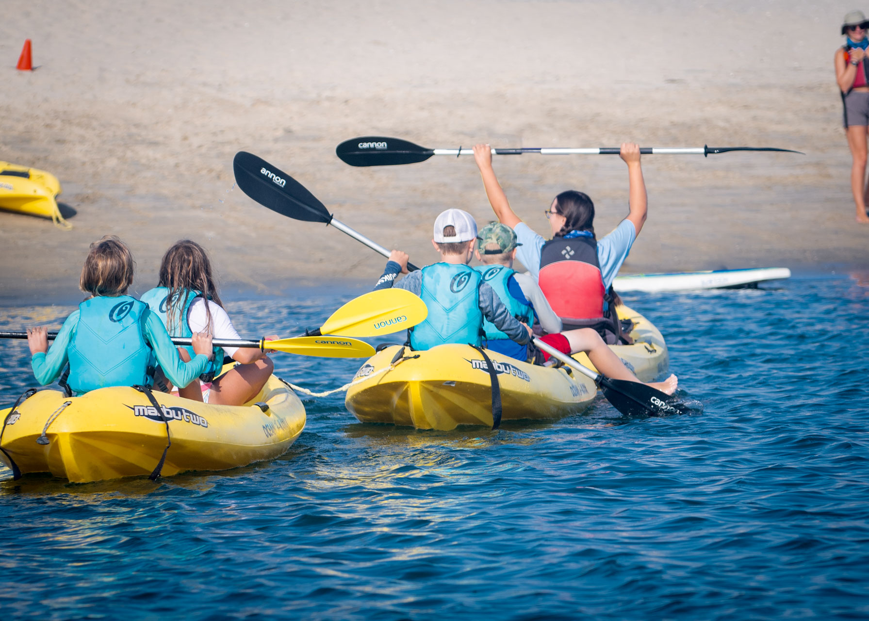 Kayaking at camp.